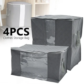 

Non-woven fabric Quilt Storage Bag Home Clothes Quilt Pillow Blanket Storage Bag Travel Luggage Organizer Dampproof Sorting Bag