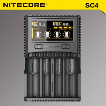 

NITECORE SC4 Intelligent Faster Charging Superb Charger with 4 Slots 6A Total Output Compatible IMR 18650 14450 16340 AA Battery