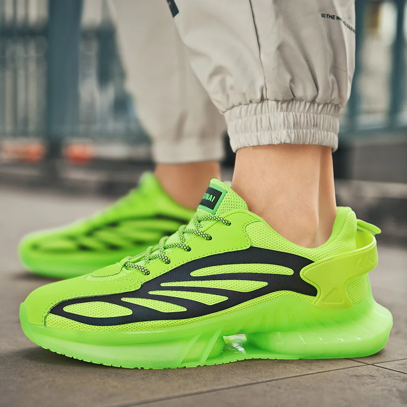 

2021 Spring New Breathable Running Shoes for Men Reflective Outdoor Air Cushion Sport Shoes Walking Jogging Sneakers Zapatillas