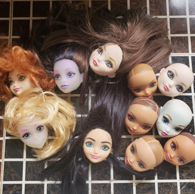 Monster toys-Cabeza de muñeca femenina para escuela, accesorios para manualidades