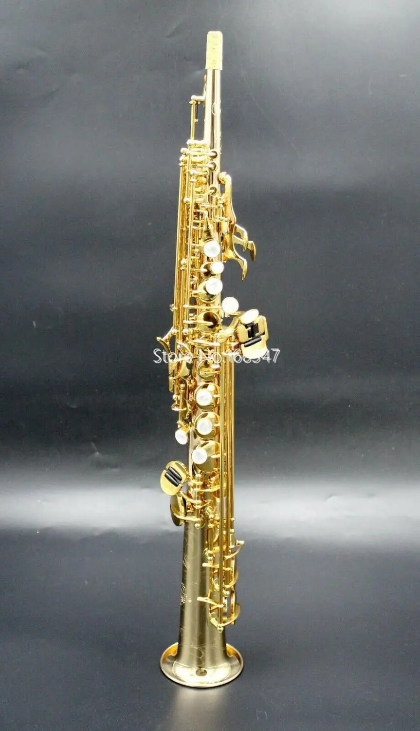 Hot Selling straight Soprano Saxophone B Flat lacquered copper body Professional musical instrument with Case free