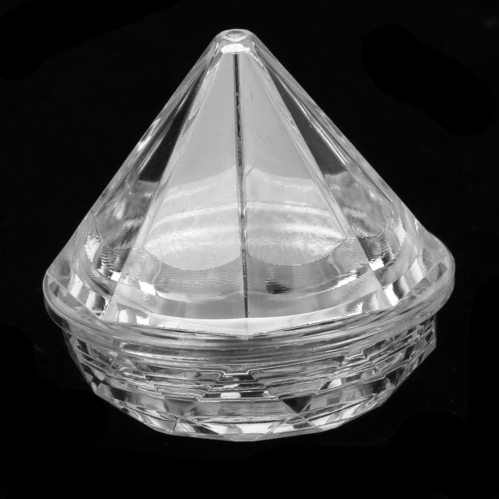 5 Gram Diamond Shaped Plastic Pot Jars, Cosmetic Containers, 10 Pack