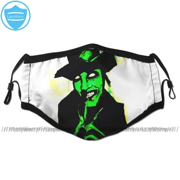 

Marilyn Manson Mouth Face Mask Manson Green Facial Mask Funny Kawai with 2 Filters for Adult