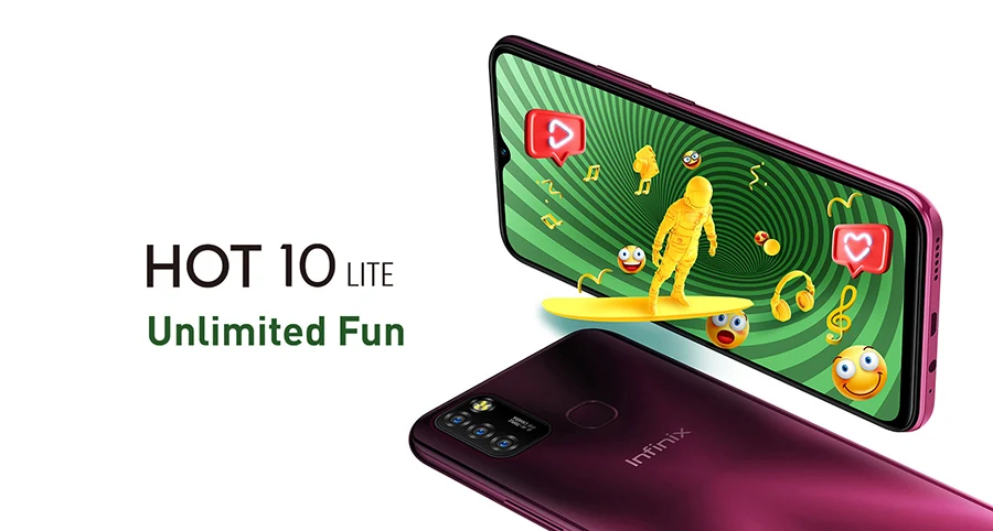 infinix cellphones Global Version Infinix Hot 10 Lite X657C 6.6''HD+ 2GB 32GB 1600*720 5000mAh 13MP Triple Camera 10WCharger Helio A20 Mobile Phone infinix mobile new model