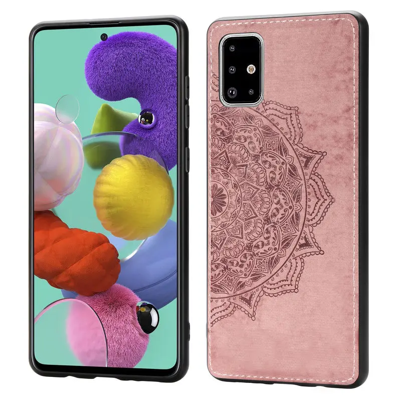 

For SamSung Galaxy A51 Case Fashion Fabric Cloth Shockproof Back Cover For SamSung A50S A515F Soft Silicone Anti-fall Case Cover