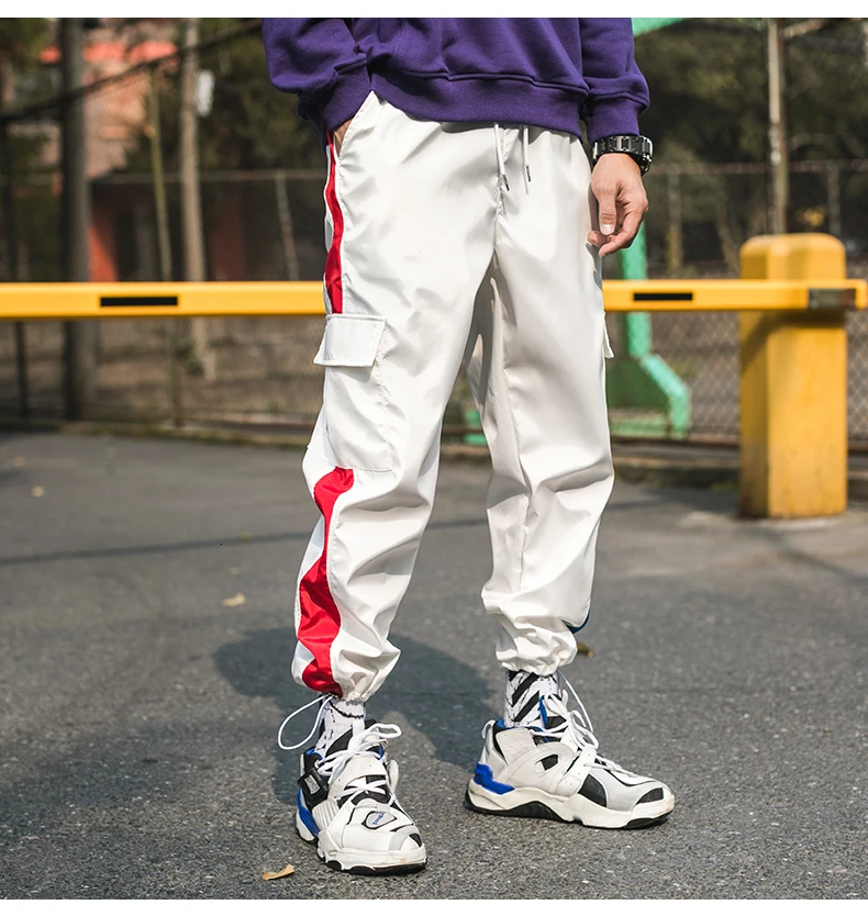 Harajuku спортивные штаны для бега, Pantalon Hombre Treetwear, хип-хоп брюки карго для мужчин, s брюки, модные черные мужские брюки с карманами