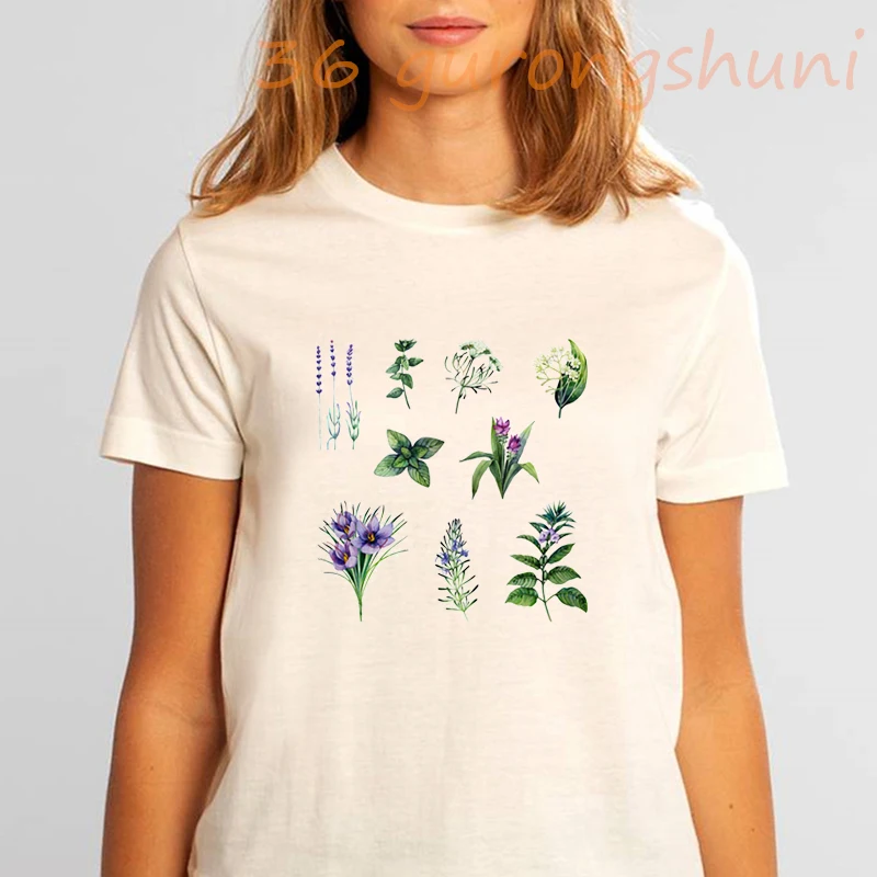 

tops t-shirt Wildflower gothic flower Plant vintage tshirt women t shirt grunge aesthetic clothes woman streetwear dropshipping