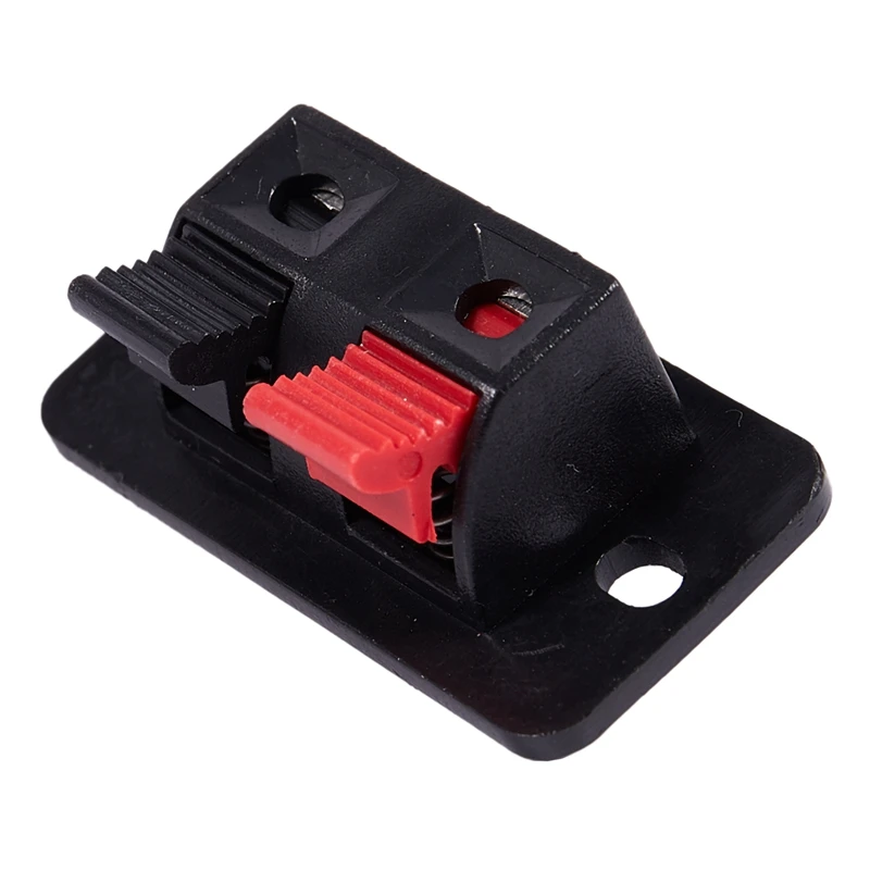 20Pcs 2 Way Stereo Speaker Plate Terminal Strip Push Connector Block