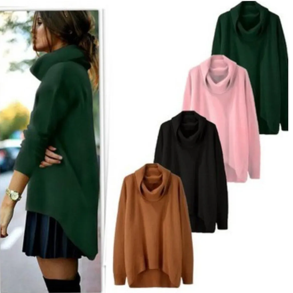 

Fashion Solid Turtleneck Sweater Women Pullover Sweater Winter Clothes Women Blouse Tops Jersey Mujer Pull Femme Nouveaute 2019
