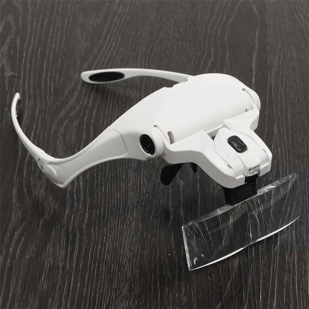 Easy Vision Illuminated Head Magnifier Glasses LED Magnifying Loupe Head Mount