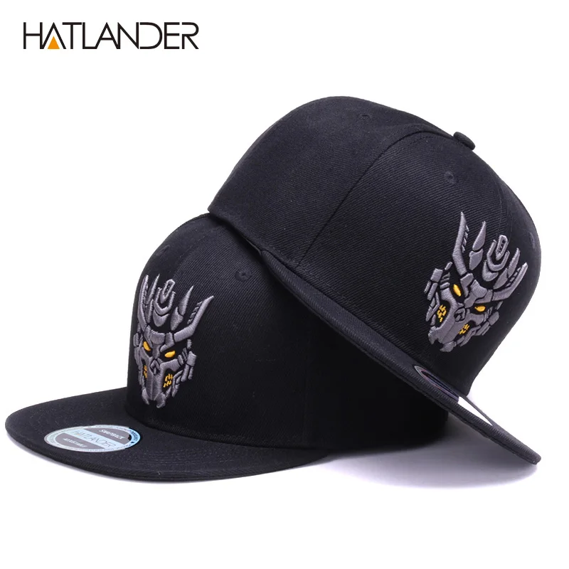 HATLANDER, оригинальные черные бейсболки, облегающие мужские кепки, 6 панелей, Кепка в стиле хип-хоп, модные спортивные шапки, бейсболка с вышивкой, шапка