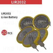 20 шт./партия LIR2032 3,6 в горизонтальное филе сварочная ножная батарея LIR2032 монетная батарея сварочная ножка