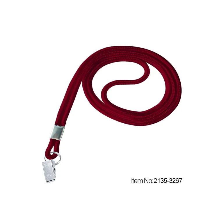 Maroon 2135-3251 3 мм(1,8) Круглый полипропиленовый ремешок с зажимом бульдога и металлической обжимной отделкой - Цвет: Maroon