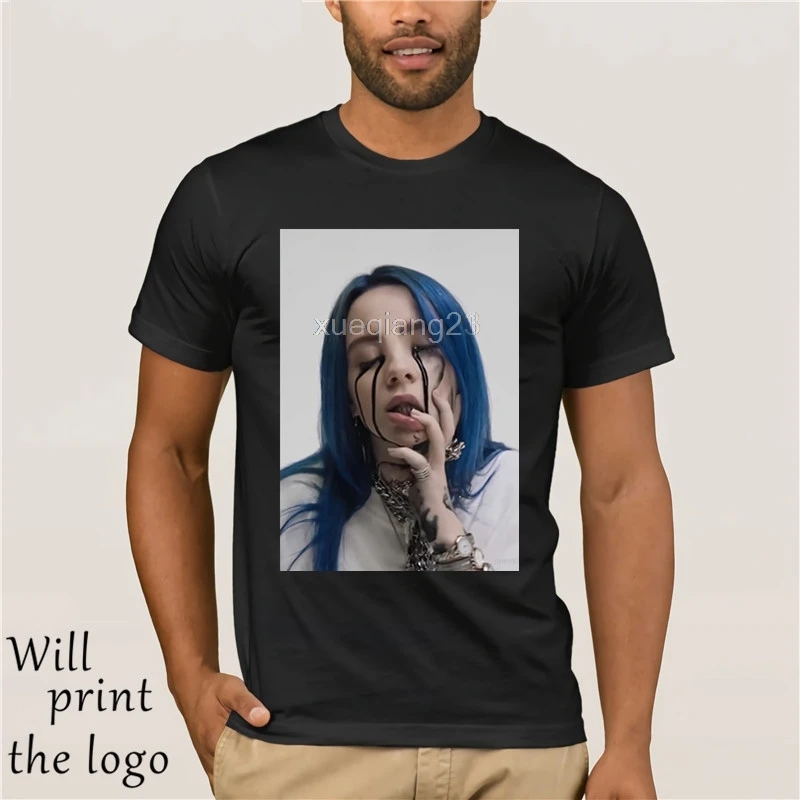 Voltreffer Billie Eilish Vintage T Camisa de manga corta Camisetas cuello redondo nueva pareja es | Мужская одежда