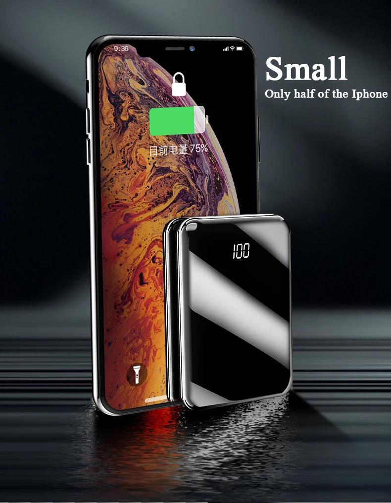 Xiaomi power Bank 30000 мАч, Аксессуары для мобильных телефонов, полноэкранный мини внешний аккумулятор, USB портативное зарядное устройство для IPhone, внешний аккумулятор