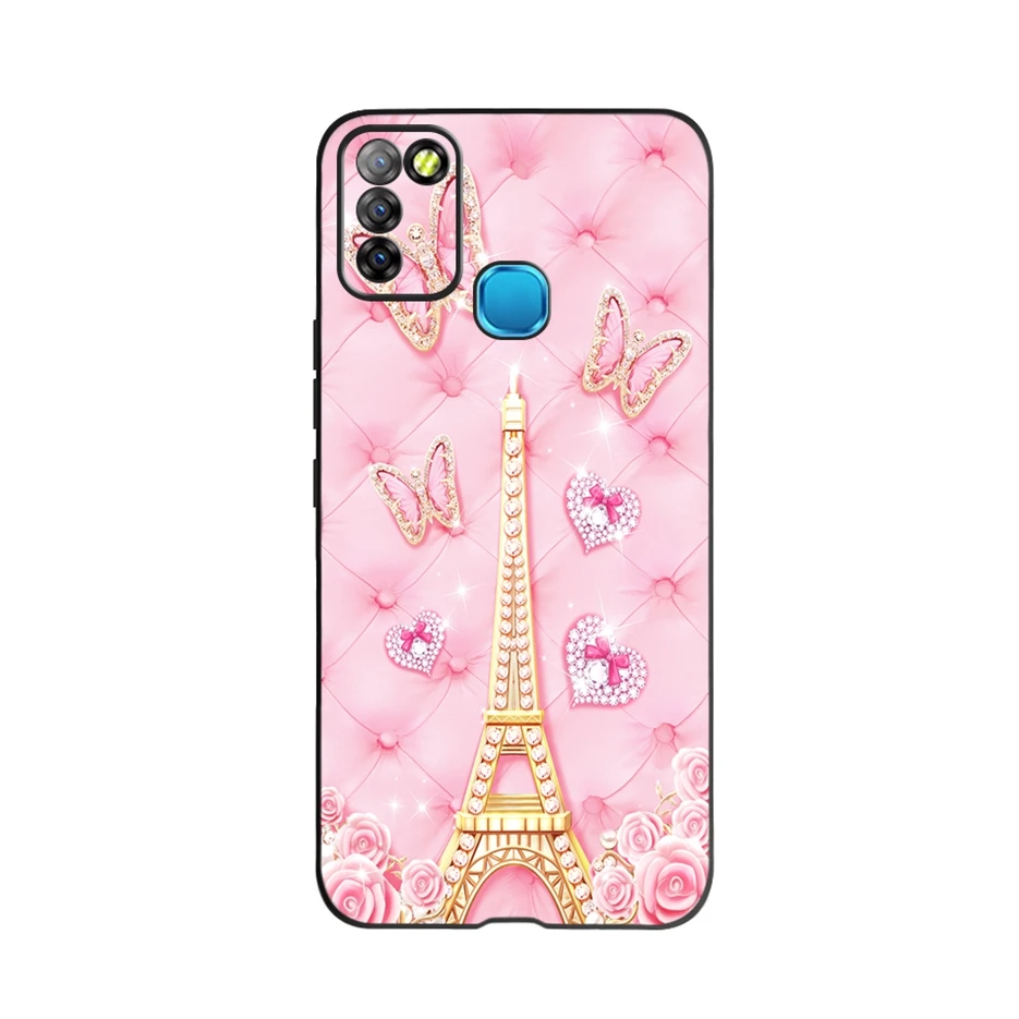 phone purse For Infinix Smart 5 Case X657 X657C Beautiful Flower Butterfly Soft Silicone Phone Cases For Infinix Smart 5 Smart5 Cover Fundas mobile flip cover Cases & Covers