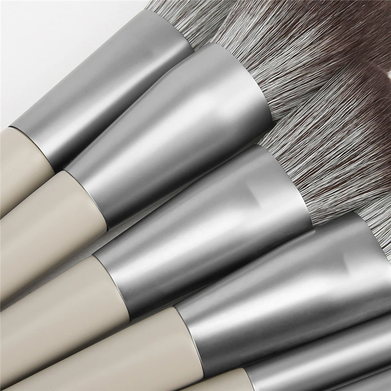 Massaller 12pcs Sub grey Professional Use Makeup Brushes Set Large Powder Foundation Blush Brush Lip Eye 3