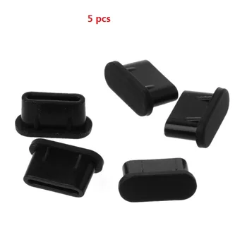 

5PCS Type-C Dust Plug USB Charging Port Protector Silicone Cover for Samsung Huawei Smart Phone Accessories