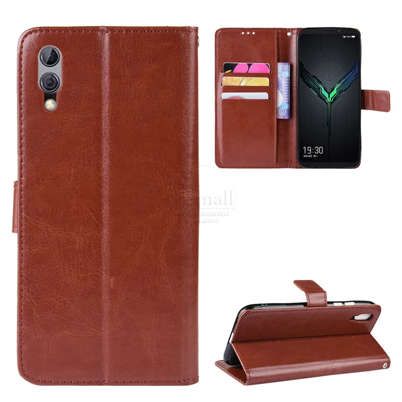 Роскошный винтажный кожаный чехол-книжка для Xiaomi Black Shark 2/2 Pro Чехол для кошелька с ремешком KickStand Чехлы для телефона Fundas