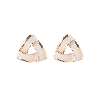 

Punk 2019 Fashion New Earrings Temperament Simple Retro Geometry Triangle Oil Earrings Net Red Commuting Daily Earrings