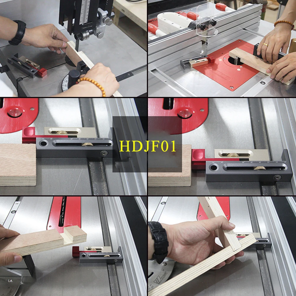 

Hot Saw Table Saw Slot Adjuster Mortise Tenon Tool Movable Measuring Block Length Compensation Woodworking Tools