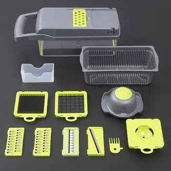 

Kitchen Multi-function Vegetable Choppers Drain Bowl Food Chopper Cutter Onion Slicer Dicer Manual Veggie Slicer Garlic Cabbage