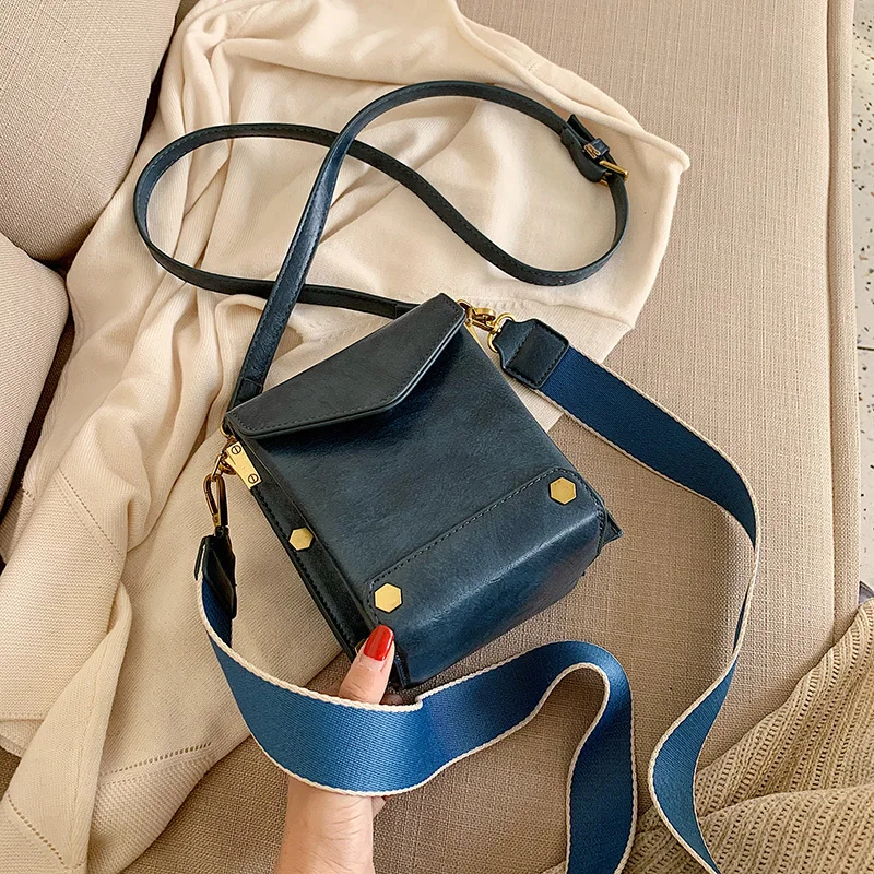 [BXX] Кожаные сумки через плечо для женщин зимняя брендовая дизайнерская универсальная сумка через плечо женские дорожные сумки HJ628 - Цвет: blue
