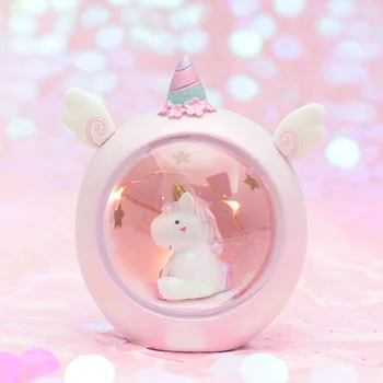 

New Unicorn Star Light Reading Night Light Girl's Heart Ins Wind Gift Ornaments Resin Crafts