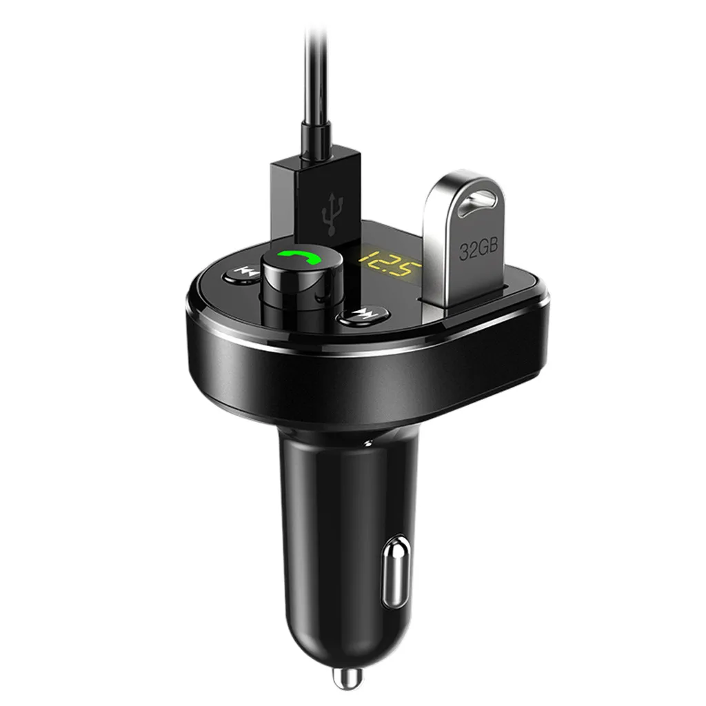 Fm-передатчик Bluetooth автомобильный комплект громкой связи FM модулятор Автомобильный беспроводной Aux радио транмитер MP3 плеер с USB Автомобильное зарядное устройство