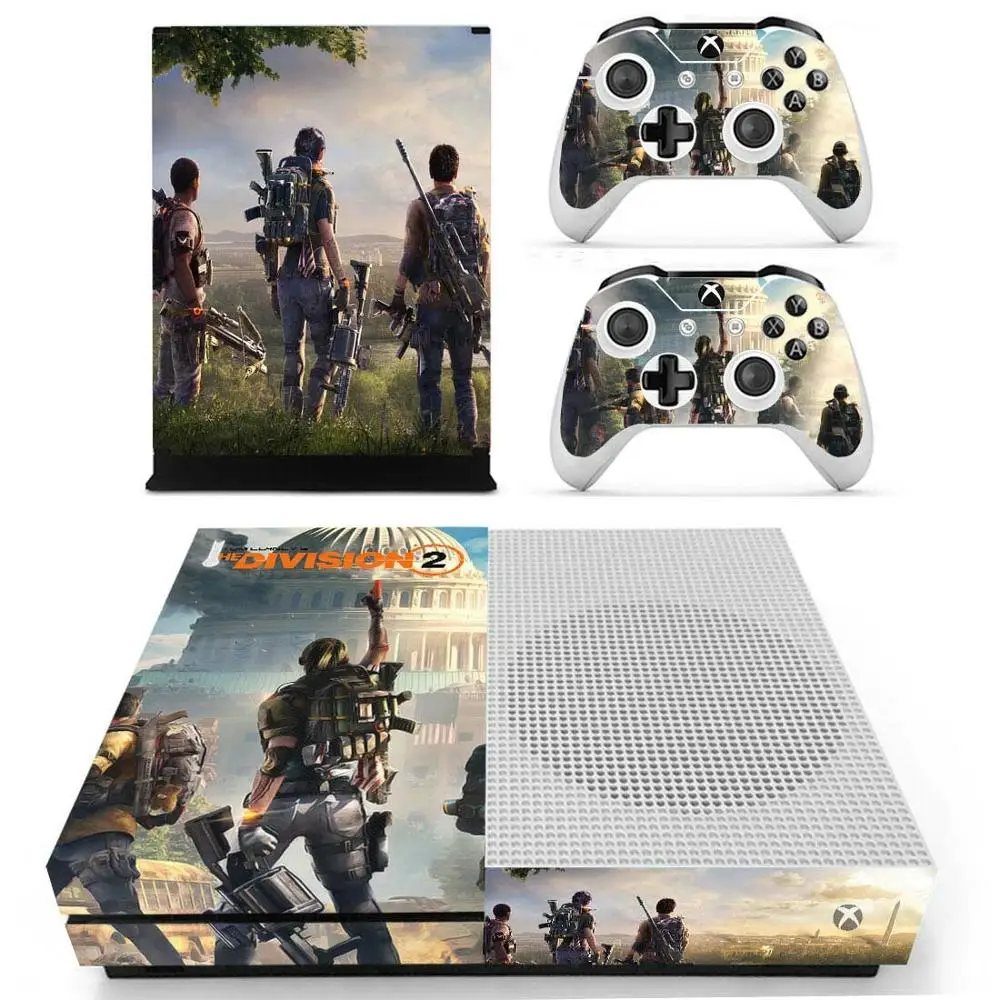 Наклейки Tom Clancy's The Division 2 s для Xbox One S, Стикеры для Xbox one Slim Console и два контроллера