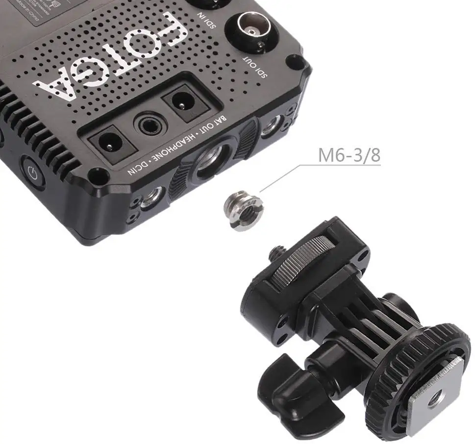  Fotga Hot Shoe Mount Adapter with M6 Screw Mount Stand for DP500IIIS A50/A50T/A50TL/A50TLS A70/A70T
