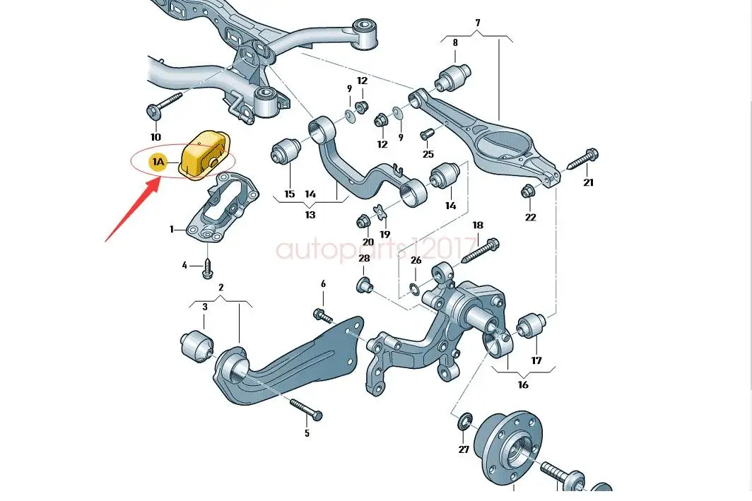 Новая крышка рычага управления задняя левая Крышка для Passat CC Sharan Tiguan Q3 3C0501475A |