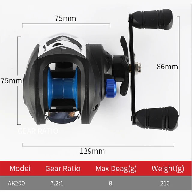 2022 New 8kg Max Drag Fishing Reel Professional Ultra Light 7.2:1 Gear Ratio Carp Baitcasting Wheel carp fishing casting reel 6