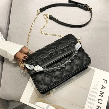 

Popular Chain Ladies Small Bag 2020 Summer New Fashion Wild Shoulder Messenger Bags Small Square Bag Women Purse and Handbags
