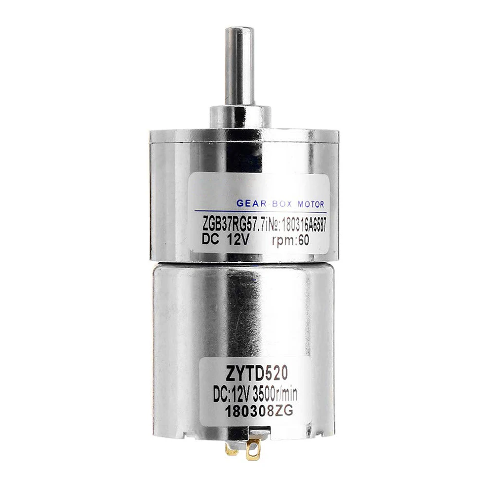 Прочный ZGB37RG мотор-редуктор DC12V 60 об/мин 37 мм эксцентриковый стержень для DIY или механической работы высокая эффективность и низкий уровень шума