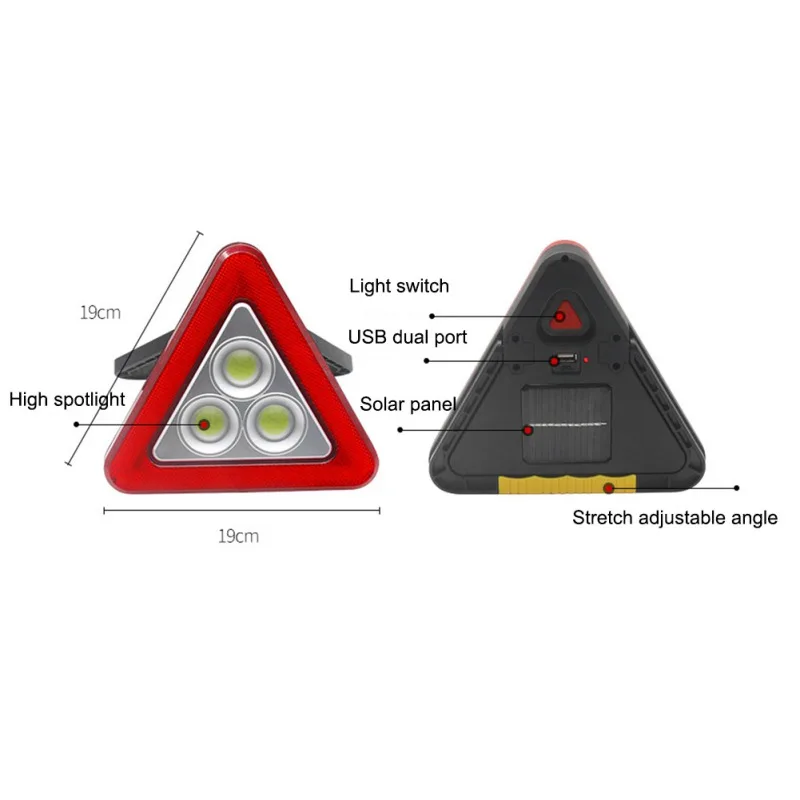 Многофункциональный светодиодный светильник s аварийные треугольные предупреждающие знаки Предупреждение ющая рамка прожектор светильник Предупреждение ющий светильник