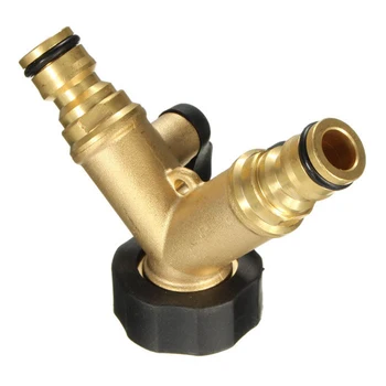 

Copper Tap Connector Faucet hose 2-Way Coupling Splitter Water separator