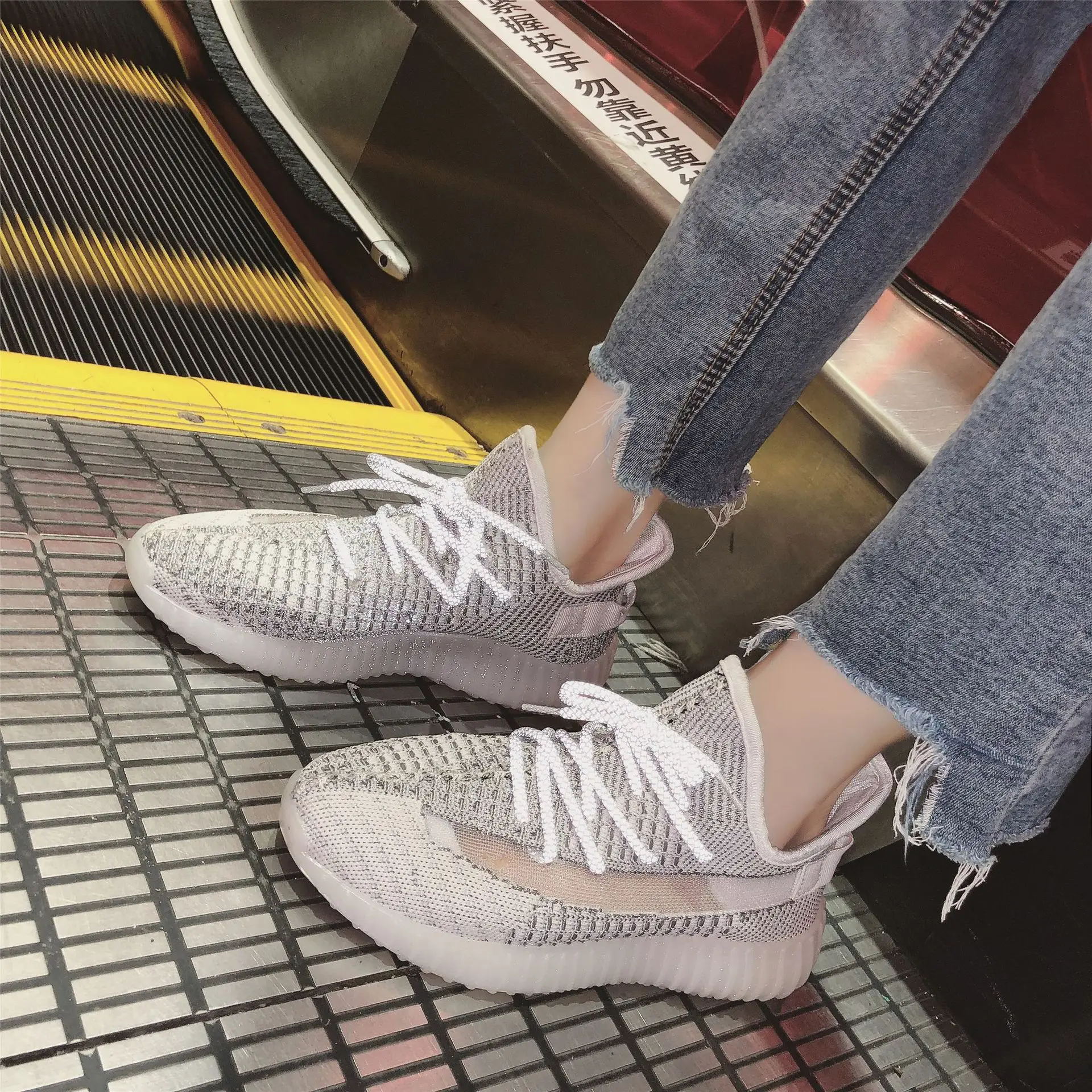 

2019 Spring Hot Selling Fly Woven Lace-up Coconut Shoes Network Red Tomorrow Casual Shoes Women's Breathable Anti-slip WOMEN'S S