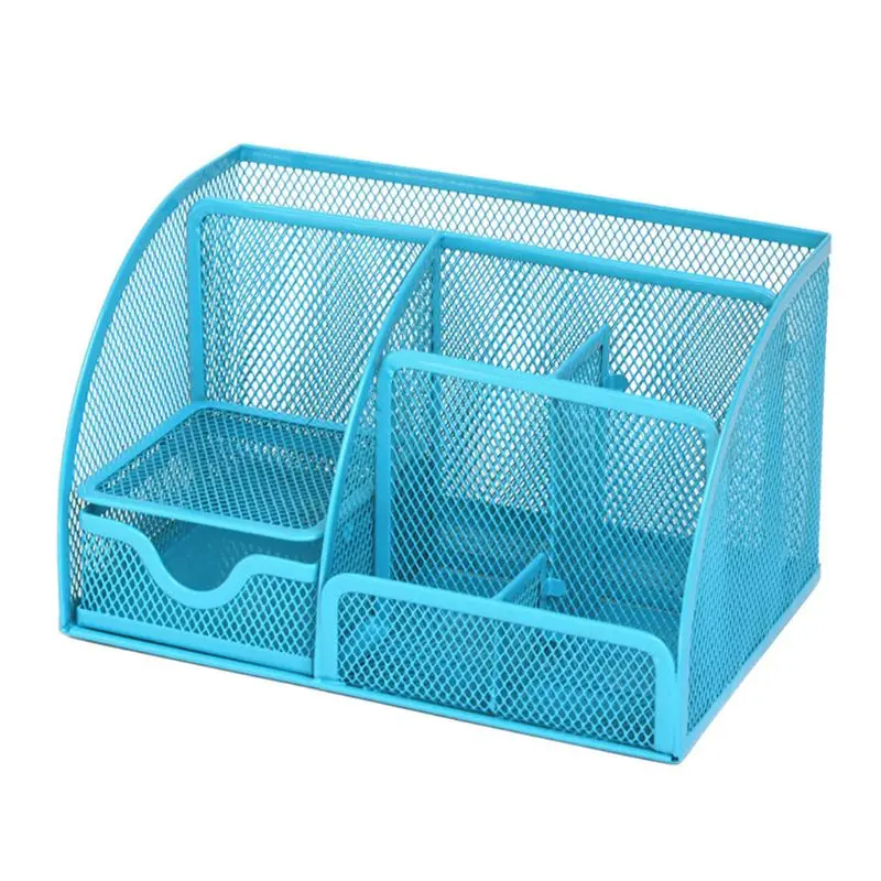 

Multi-function Metal Mesh Desk Pen Pencil Holder Organizer Container Box Office
