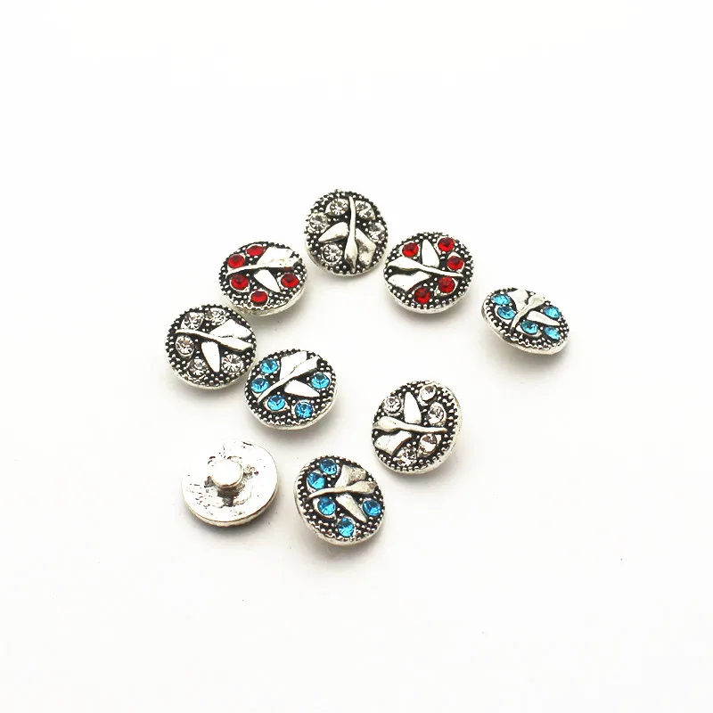 

New Arrival 20pcs/lot flower metal crystal alloy button 12mm Snap Buttons Fit DIY Snap Bracelet Snap Button Charms jewelry