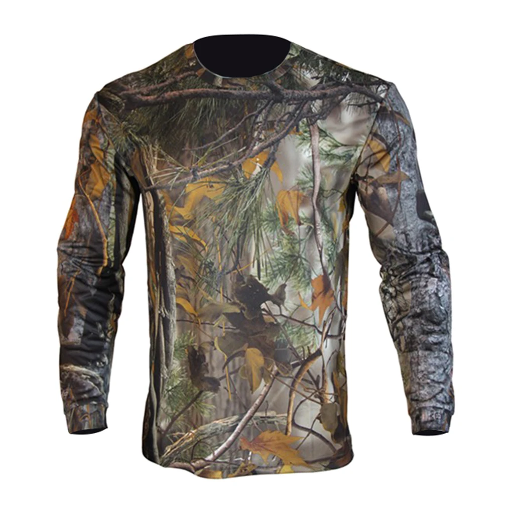 Men's Camo T-shirt Quick-dry Deodorant Breathable Crewnecks Training Suit