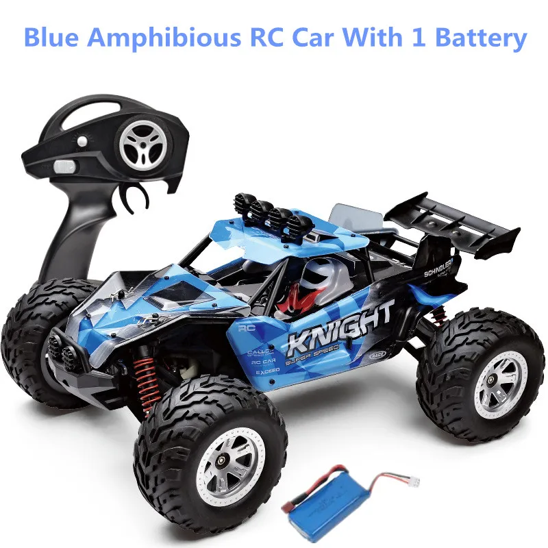 1:12 RC Дрифт гоночный высокоскоростной амфибия RC автомобиль 4WD высокопроизводительный Багги IP4 водонепроницаемый максимальная скорость 40 км/ч большая шина RC автомобиль - Цвет: Blue car 1 battery