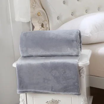 

Comfortable Pure Color Coral Fleece Blanket Double-sided Fleece Blanket Home Blanket Sheet Blanket Office Textile Flannel Car