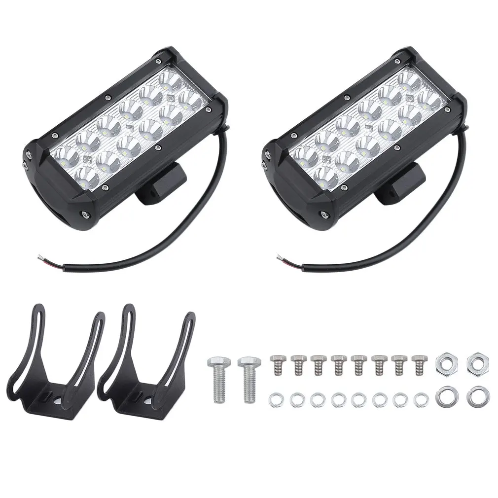 

6000K Combo Flood Spot Light 2 Pcs LED Work Light Bar Durable Offroad Tractor Boat Lamp Waterproof 36W Fog Lamp