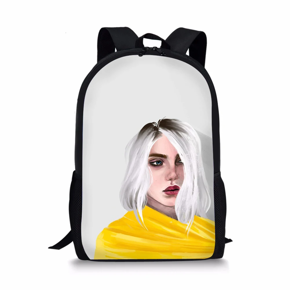 THIKIN хип-хоп рюкзак Billie Eilish, школьные сумки для подростков, девочек, студентов, рюкзак для ноутбука, Женская дорожная сумка с подсолнухом - Цвет: As picture