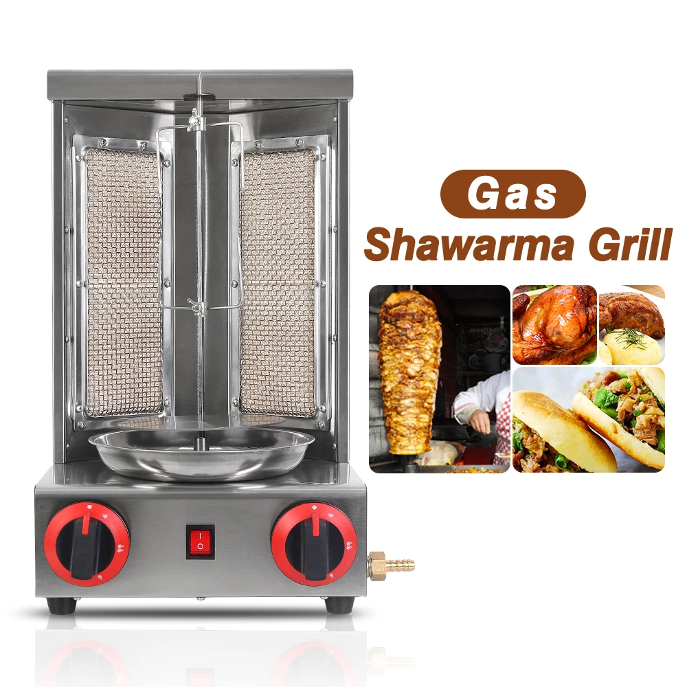 LPG Shawarma Grill Doner Kebab Machine Tacos Rotisserie 220 240V