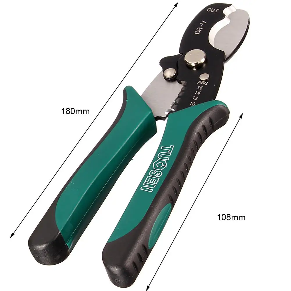 Cable cutter 8 inch TUOSEN Wire Stripper Multi-function Wire Stripping Tool Crimping Pliers Wire Cable Stripper Spring Design Cable cutter 8 inch TUOSEN Wire Stripper Multi-function Wire Stripping Tool Crimping Pliers Wire Cable Stripper Spring Design