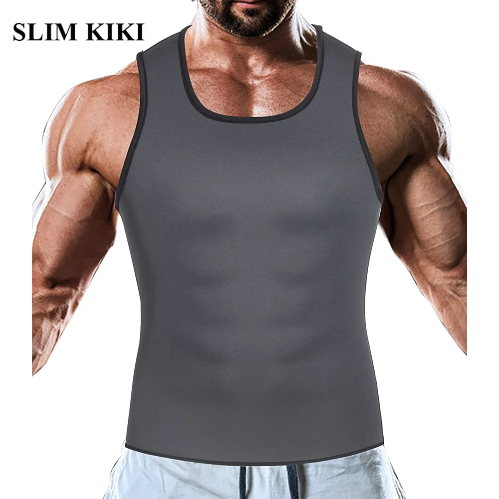 Men Compression Shirt Baselayer Shapewear Vest Tummy Control Vest Back Support Tank Top Man Sauna Suit Corset Slimming Underwear