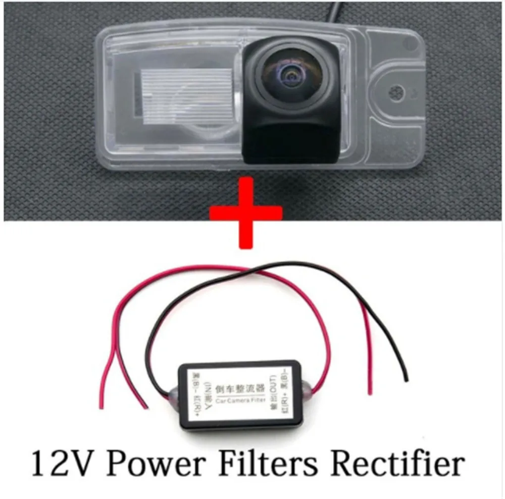 camera with filter 1080 P рыбий глаз траектория треков парковочная камера заднего вида для Nissan X-Trail X Trail Автомобильная камера заднего вида - Название цвета: camera with filter
