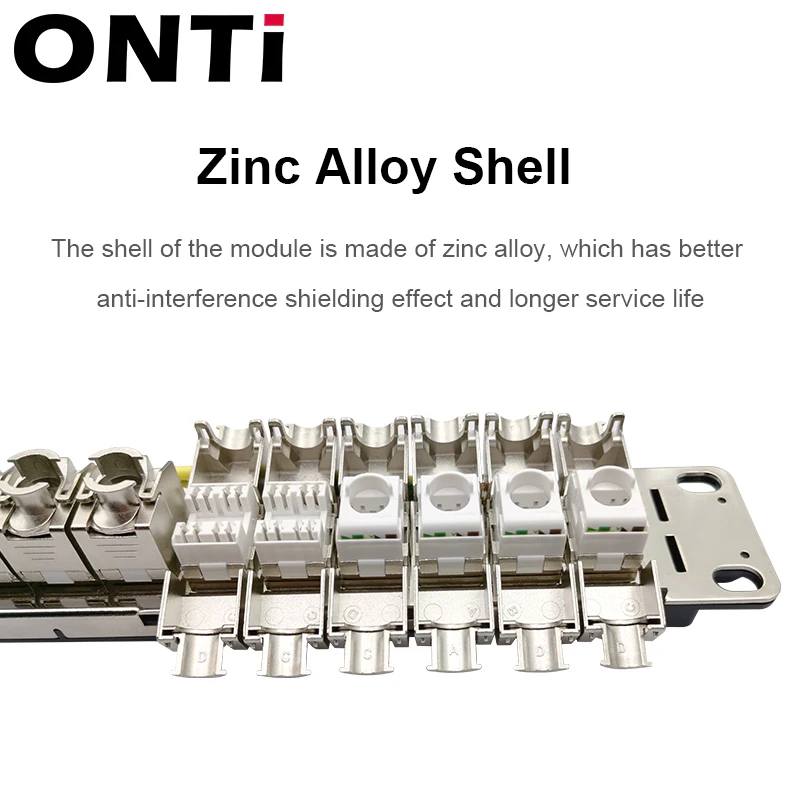Ferramenta-menos Stp Blindado Keystone Jack Módulo Auto-locking Cat7 Cat6a Cat6 Cat5e Rede de Liga de Zinco Adaptador Acoplador Onti-rj45 Cat8 - Imagem 6